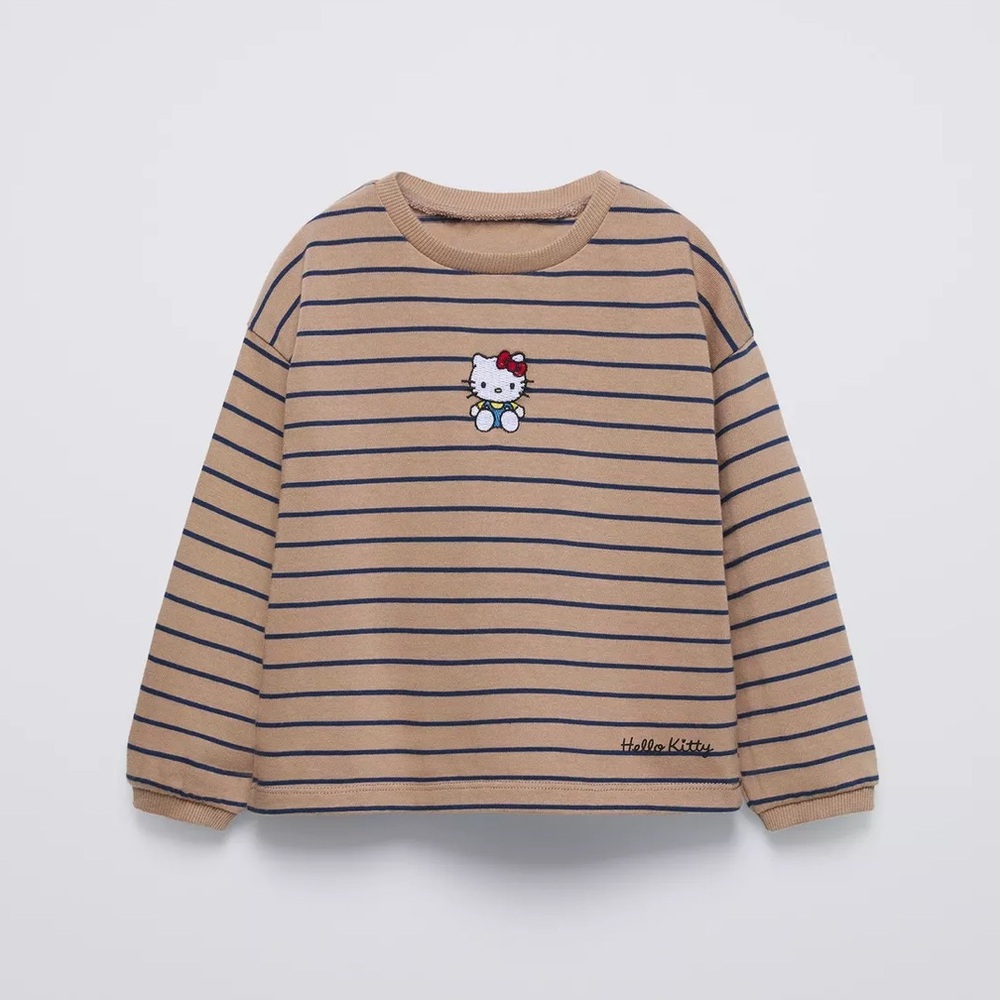 ZARA HELLO KITTY SANRIO STRIPED T-SHIRT